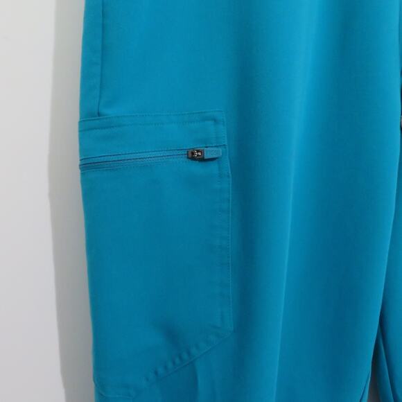 Figs Women Sz XXL Teal Zamora Jogger Scrub Pants Functional Pockets Cargo - Picture 4 of 9